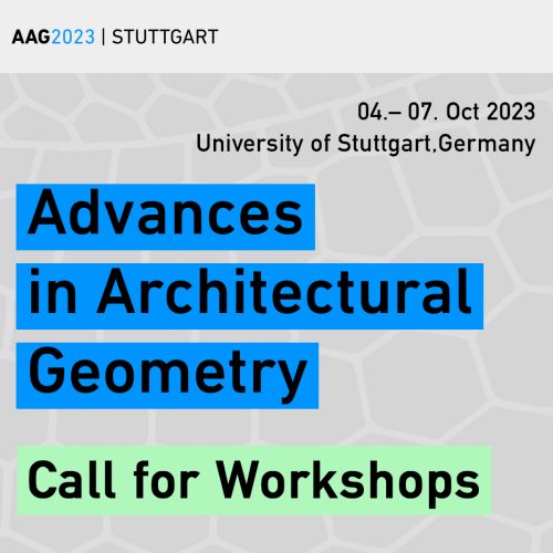 Advances in Architectural Geometry Conference 2023 Call for