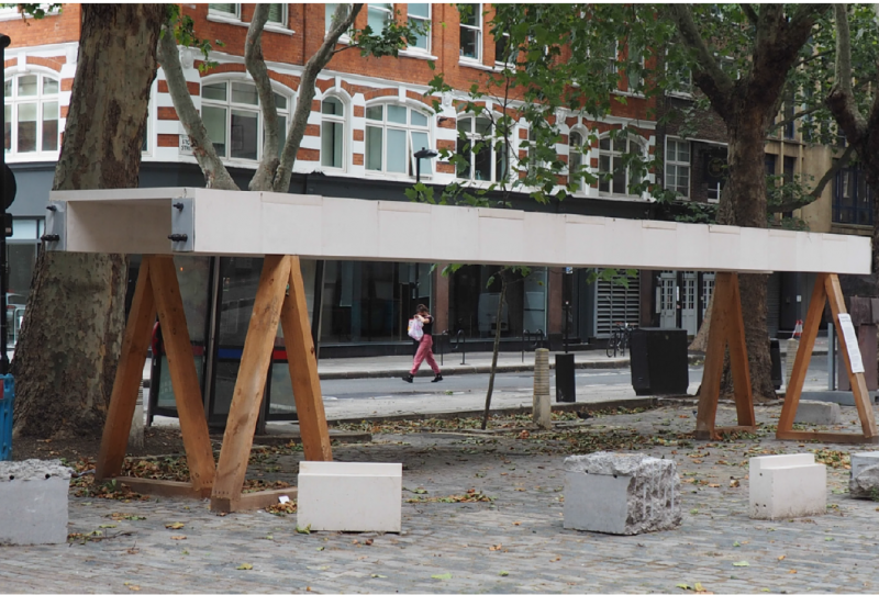 Prestressed Natural Stone Floor Exhibit, London